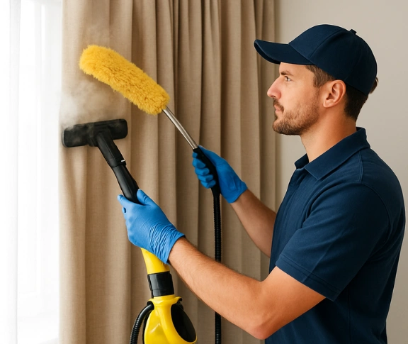 Trusted blind cleaning technician Matty Curtain Cleaning yowie-bay-nsw QLD