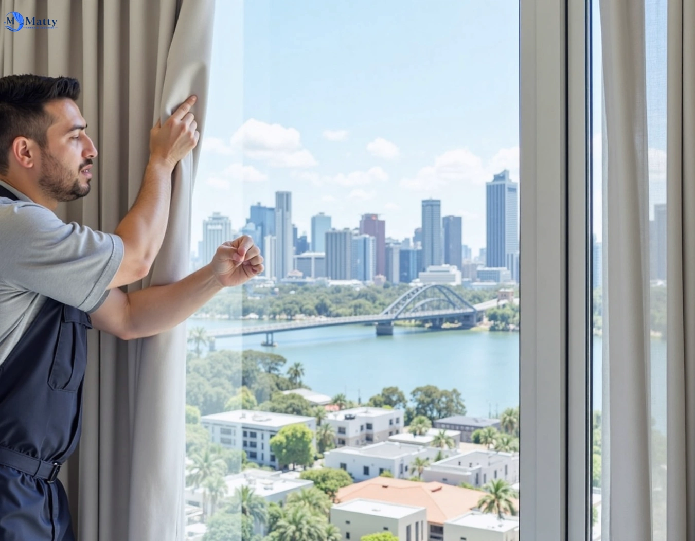 Professional curtain steam cleaning service yowie-bay-nsw QLD by Matty Curtain Cleaning